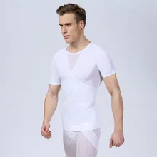 Body Shaper Мужская сжатия Мужская корректирующая футболка Для мужчин топы бесшовный тонкий корпус для похудения живота рубашки Управление талии нижнего белья