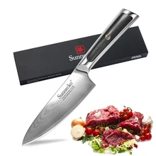 SUNNECKO 6," дюймовый нож шеф-повара кухонные ножи японский высококачественный Дамаск VG10 сталь острые лезвия режущие инструменты G10 Ручка