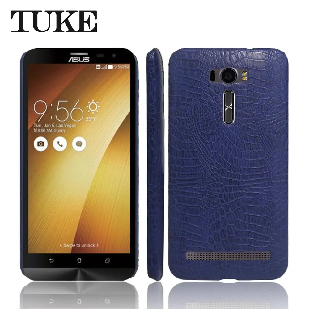 

TUKE Crocodile Pattern Case for Asus ZE601KL Hard PC Back Cover For Asus Zenfone 2 Laser ZE601KL Z011D Coque Leather Capa Funda