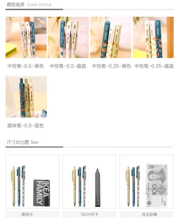 Новые гелевые ручки маленькие цветочные прозрачные 0,35 0,5 мм гелевые ручки на водной основе Корея школьные принадлежности канцелярские принадлежности милые каваи
