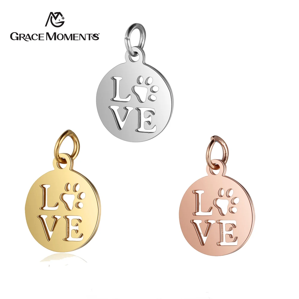 Подвески из нержавеющей стали 316L 5 шт./лот 3 цвета подвески Love для изготовления