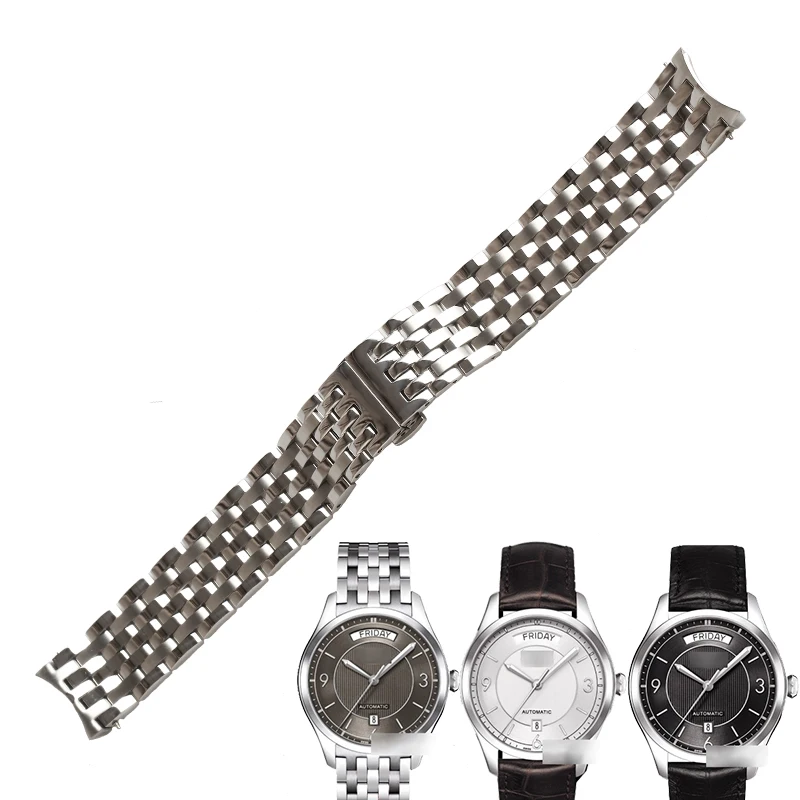 Wentula Watchband Per Tissot T-One Automatic T038430A Cinturini Per Orologi Con Cinturino Solido In Acciaio Inossidabile Uomo