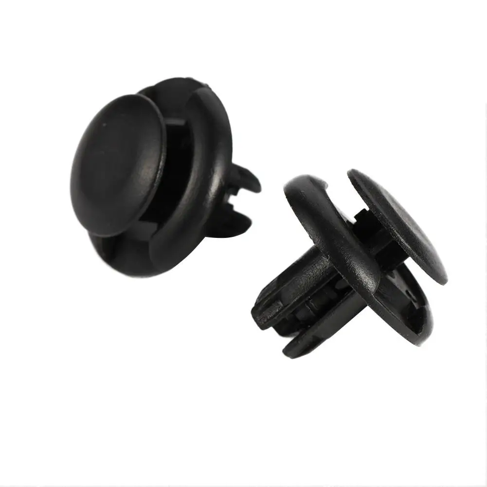 New 100Pcs 8mm Hole Nylon Rivet Fastener Bumper Push Type Clips For Honda Accord