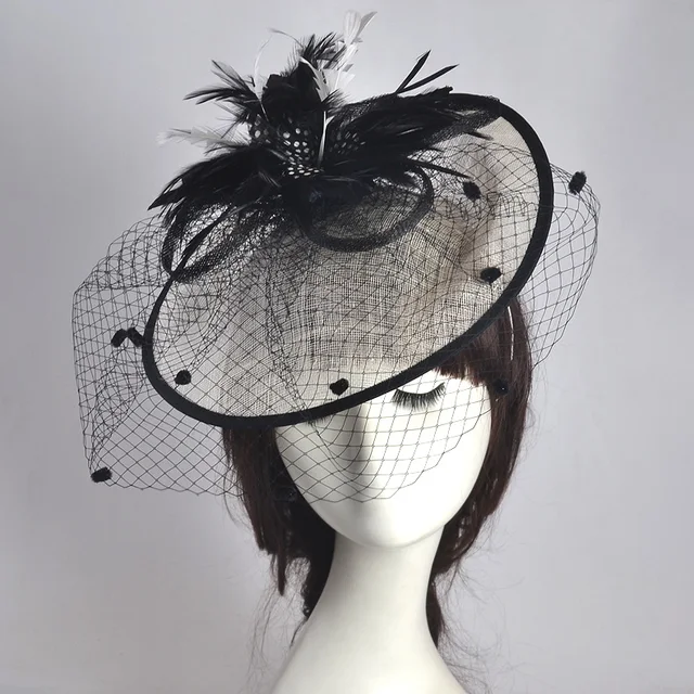 cheap black wedding hats