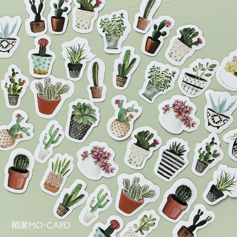 

45 Pcs / Bag That Touch Of Green Plant Growth Label Stickers Decorative Stickers Scrapbook Stationery Diary Album Stick Label