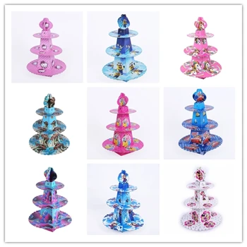 

Anna Elsa Princess Mermaid Minnie Mickey Mouse Minions Kid Birthday Party Decorations Supplies Cardboard Cupcake Stand