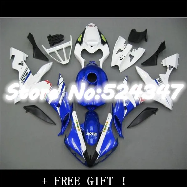 

For YZF R1 YZF-R1 Blue 2004 2005 2006 YZF 1000 A101257 YZF1000 Blue white YZFR1 04-06 04 05 06 Fairing