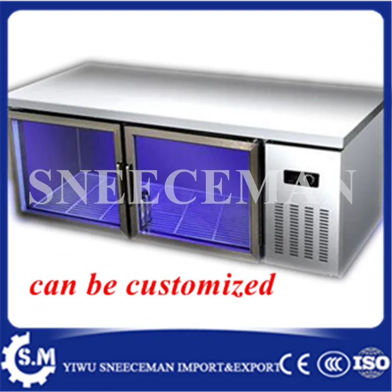 

1.2 glass cold storage and freezing freezer machine commercial freezer counter cabinet kitchen flat cold console