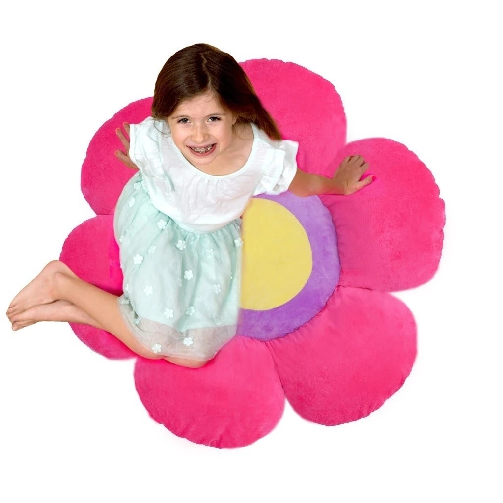 Soft and Cozy Flower Floor Pillow for Kids