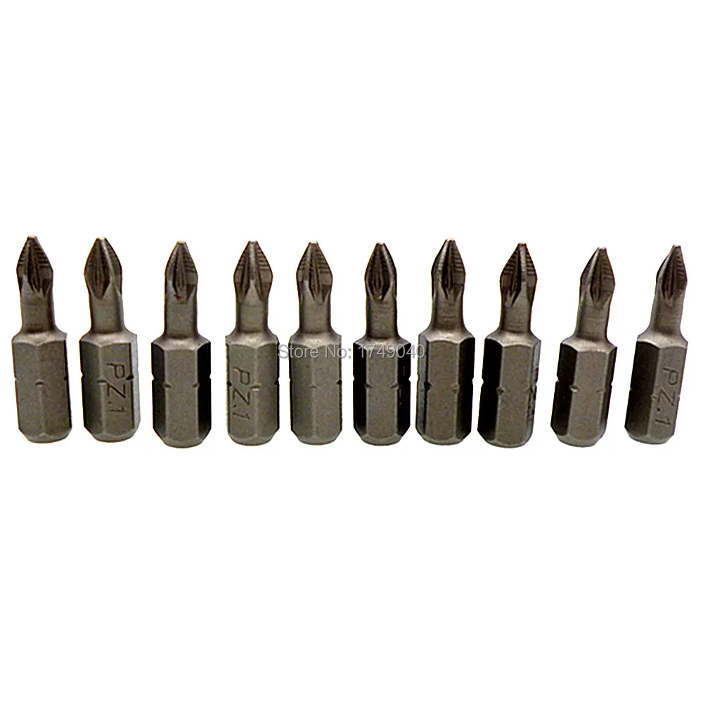 PZ1 Impact Screwdriver Pozidriv Insert Bit 25mm Long Tip 1/4