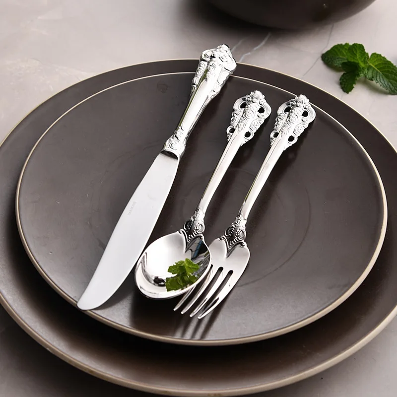 Vintage Western Gold Plated Cutlery (10)