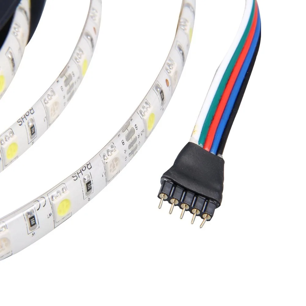 12V 24 V Светодиодный светильник полосы ПК SMD 5050 RGB/RGBW/RGBWW 60 Светодиодный/s 5 м, в возрасте от 12 до 24 вольт Светодиодные ленты светильник s Водонепроницаемый лампы ТВ Подсветка