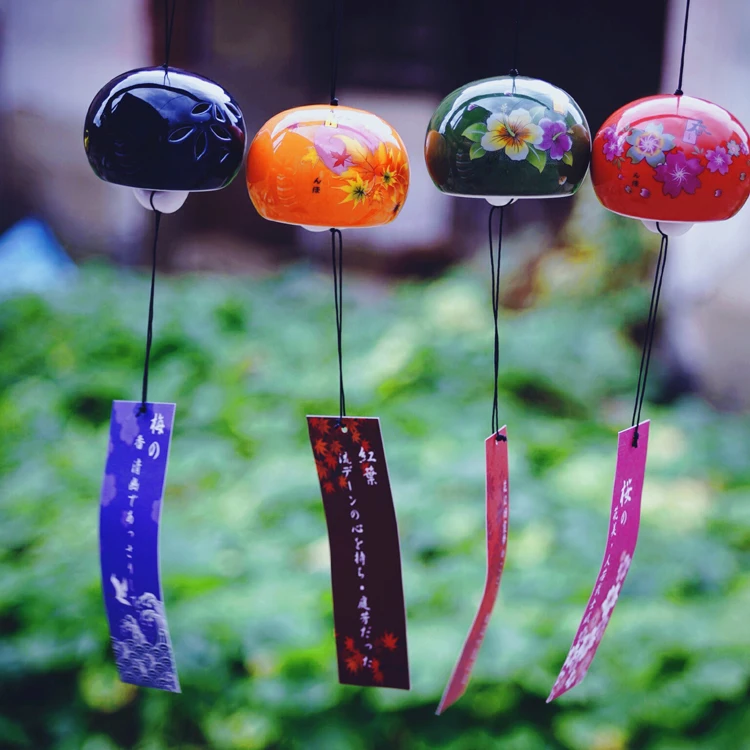 

Japanese ceramics wind chime household door decoration creative gift wind bell