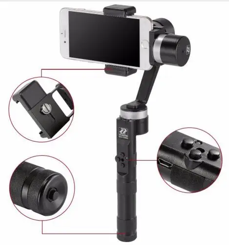 

Zhiyun Z1-Smooth C Multi-Function 3-Axis Handheld Steady Gimbal PTZ Camera Mount Stabilizer Tripod Holder for iPhone Smartphone