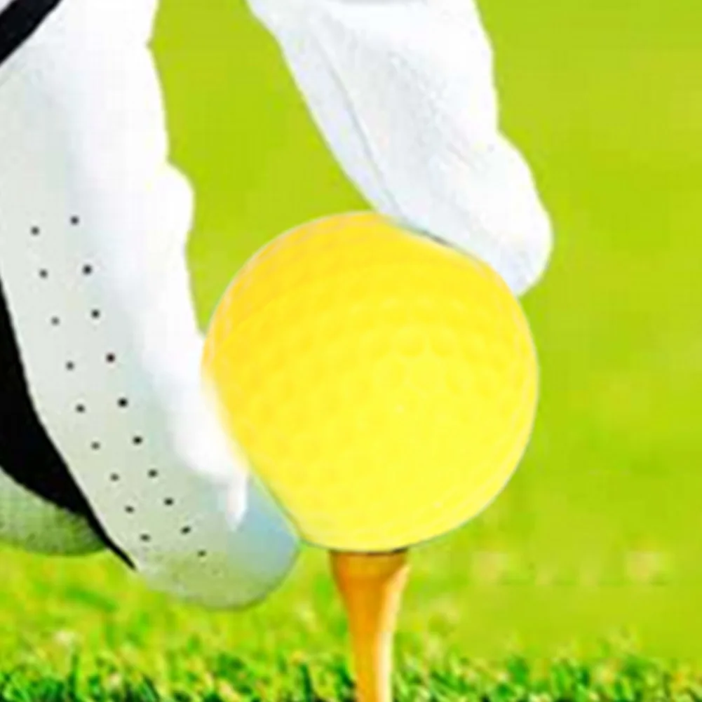 12pcs Golf Training Balls Yellow Soft Rebound PU Ball Interior Golfer