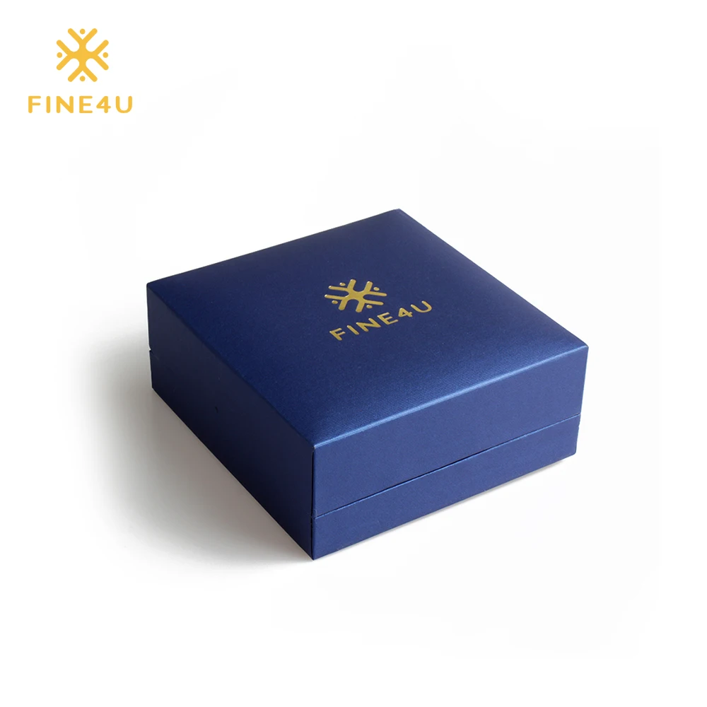 2018 FINE4U P001 Высокое качество синяя Подарочная коробка для ожерелья браслета серьги