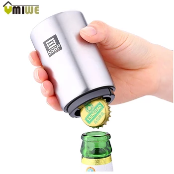 

Automatic Stainless Steel Beer Bottle Opener Juice Drinking Soda Cap Wine Bottle Opener Bar Tool kitchen Cooking Gadgt Best Gift