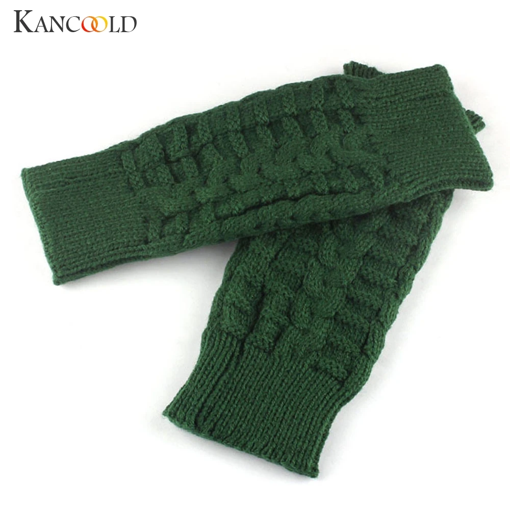 Перчатки KANCOOLD модные вязаные перчатки без пальцев зимние унисекс мягкие теплые