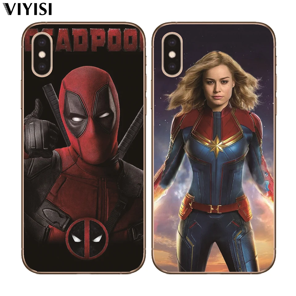 Для iPhone 8 7 6 6S Plus X 5 5S SE XR XS Max Coque Etui чехол Роскошный капитан Марвел DC Джокер Shazam
