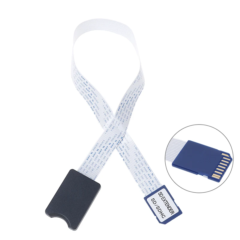 48 см TF micro sdcard к sd/sdhc карта гибкий удлинитель адаптер кабель для автомобиля GPS ТВ