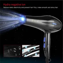 2200 Вт профессиональный фен для волос быстрая сушка сильный ветер фен температура регулируемый инструмент для укладки ветер отсоединяющаяся насадка