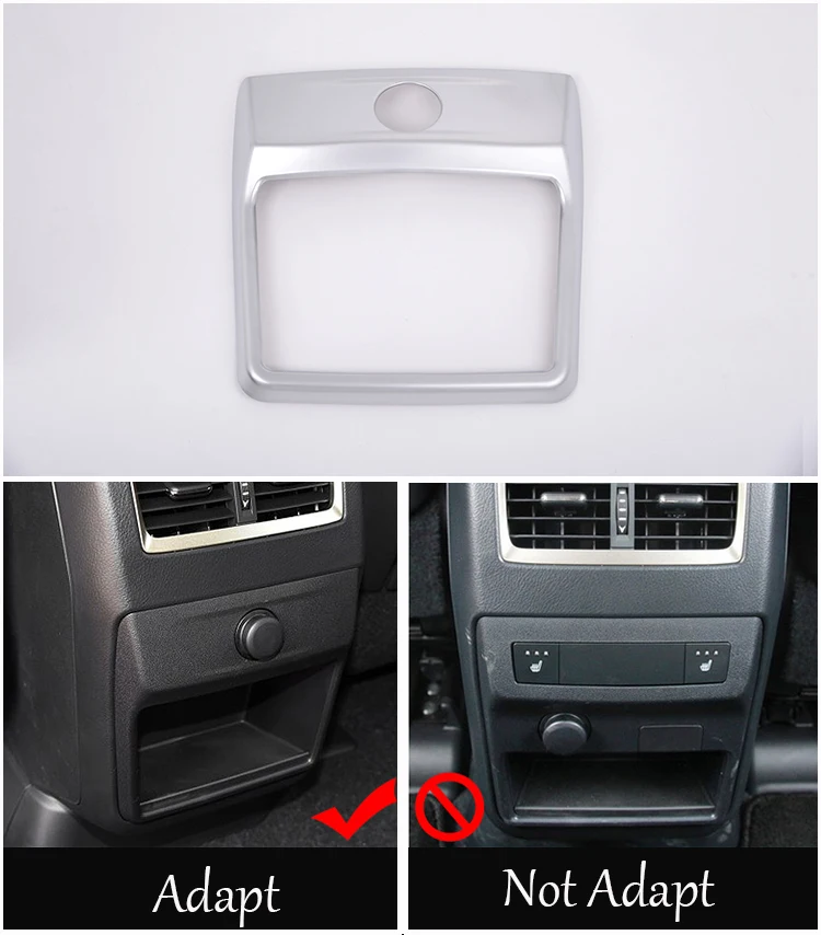 

For Lexus RX 2016 Car-Styling ABS Chrome Car Rear Row Armrest Back Storage Box Frame Cover Trim Auto Accessories