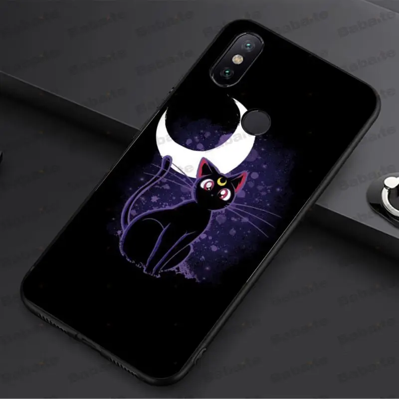 Умный чехол Babaite Sailor Moon girl черный мягкий для телефона redmi 5plus 5A 6pro 4X note5A note4x note7 6A