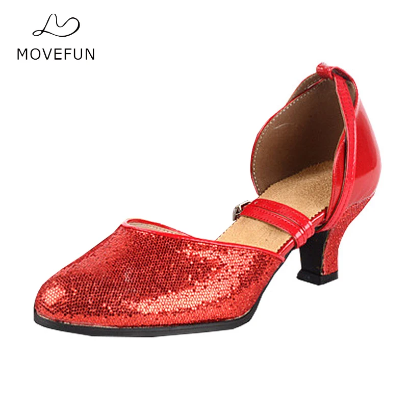 MoveFun/Брендовая обувь для латинских танцев взрослых женская на квадратном каблуке