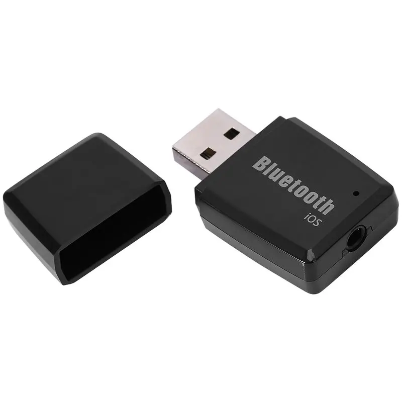 Портативный USB Bluetooth 4,1 музыкальный приемник беспроводной стерео аудио адаптер автомобильный комплект для IOS Android смартфон планшет ПК черный белый