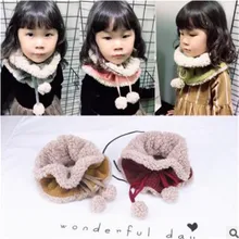 Корея мода имитация ягненка кашемир Твердые Осень Зима кольца шарфы для унисекс дети мальчики девочки Accessories-ZOSWK004C