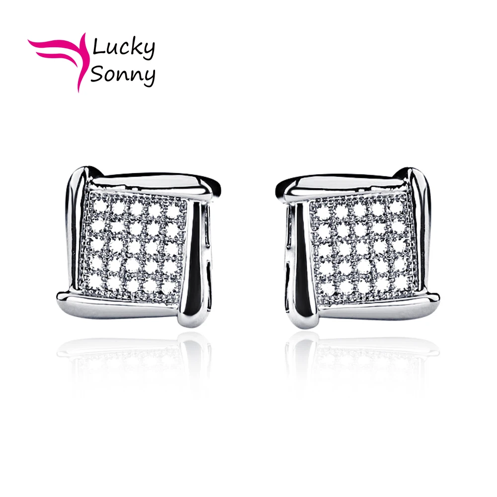 Мужские серьги гвоздики в стиле хип хоп с фианитом|stud earrings|mens stud earringsearrings for men |