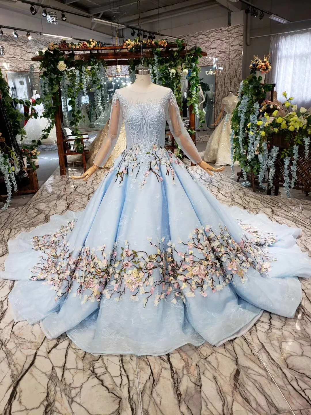 flower prom dresses 2019