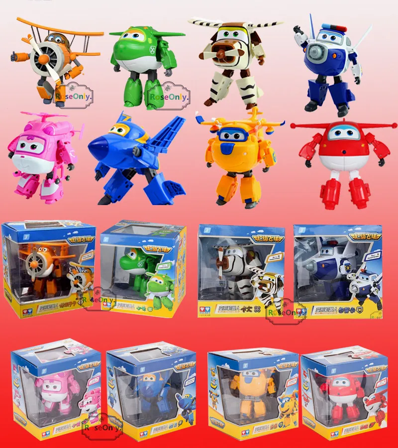 15 см игрушки Super Wings мини роботы трансформеры самолет экшн фигурки для мальчиков