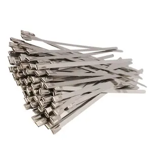 Promotion! 100pcs 5.9 Inches Stainless Steel Exhaust Wrap Coated Locking Cable Zip Ties Promotion! 100pcs 5.9 Inches Stainless Steel Exhaust Wrap Coated Locking Cable Zip Ties