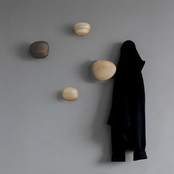 

3pcs Wall-mounted coat rack wall hook wall hanger Creative wood hangers Coat rack bedroom Coat hook coat hooks perchero pared