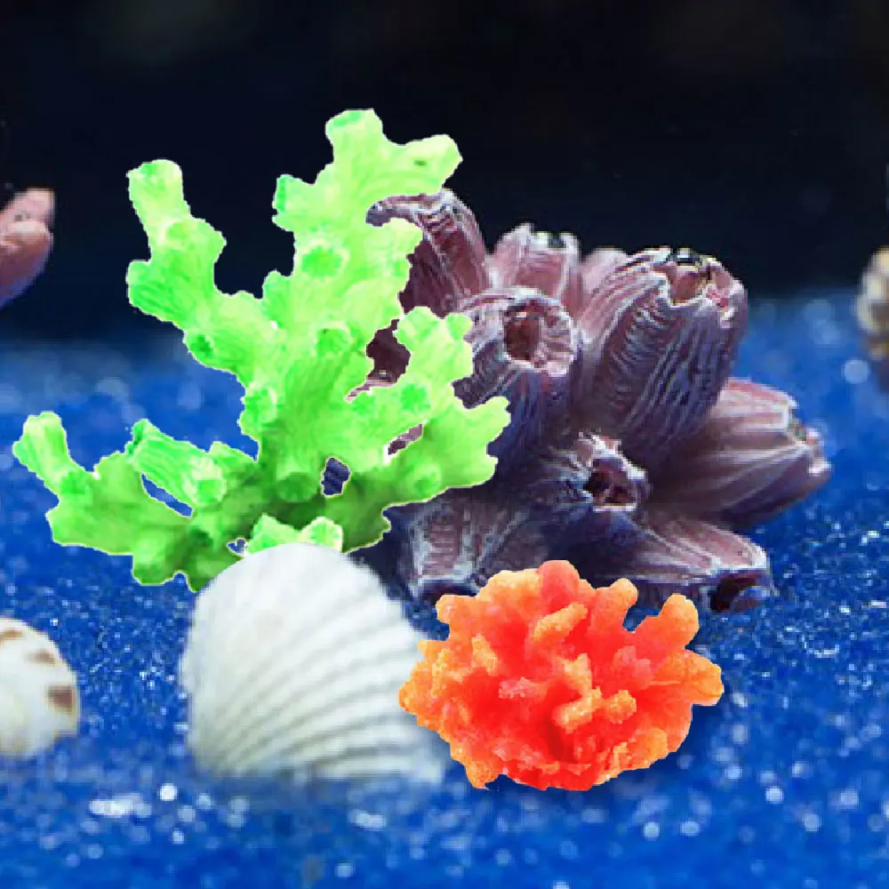 Аквариумный Декор Коралловый цветок кислородный насос воздушный пузырьковый привод украшения кораллы корпус вулкан аквариумный аквариум украшения