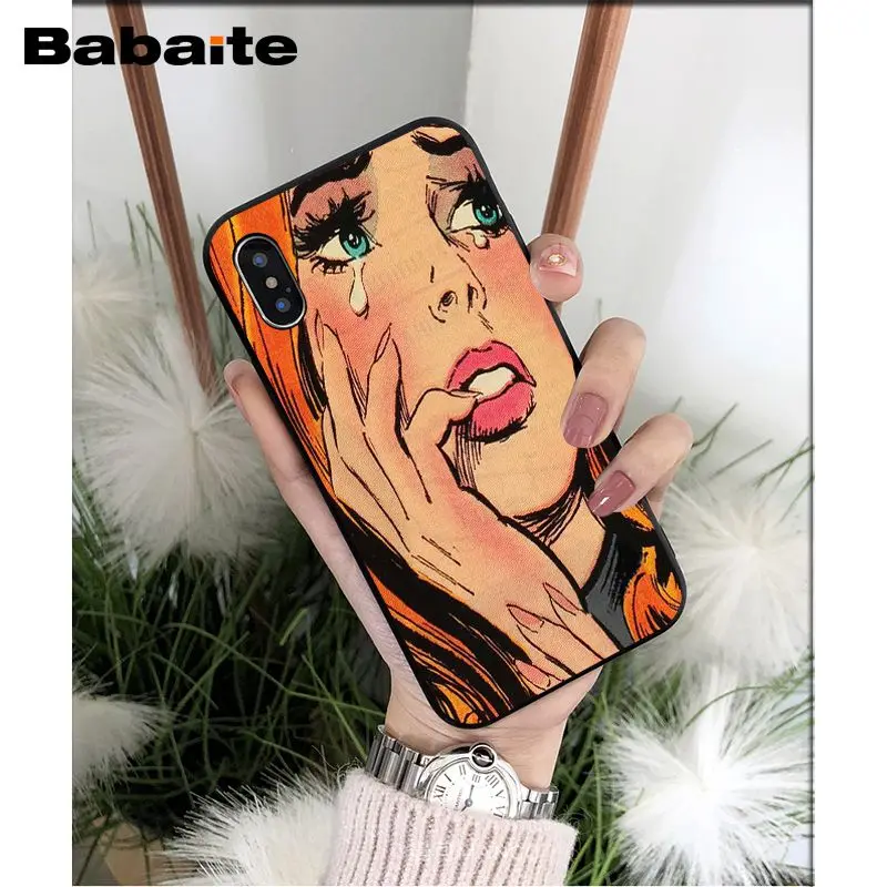Crying Comic Girl Painting Pop Art sad