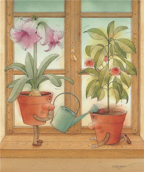 Kestutis-K-131-Two Flowerpots Painting