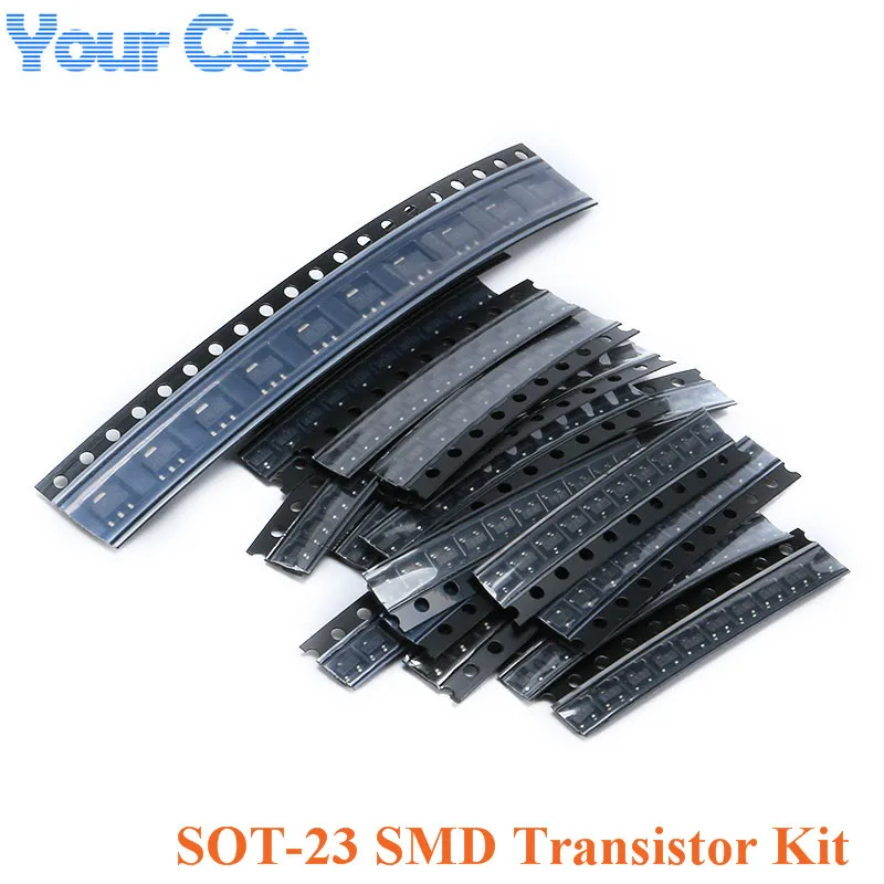 Набор транзисторов SOT 23 SMD для S9013 S9014 S9015 S9018 MMBT3904 MMBT3906 A92 C1815 A1015 набор образцов 18