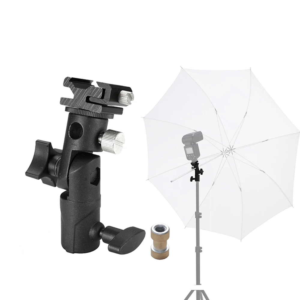 Universal Metal Swivel Flash Hot Shoe Speedlite Umbrella Holder Light