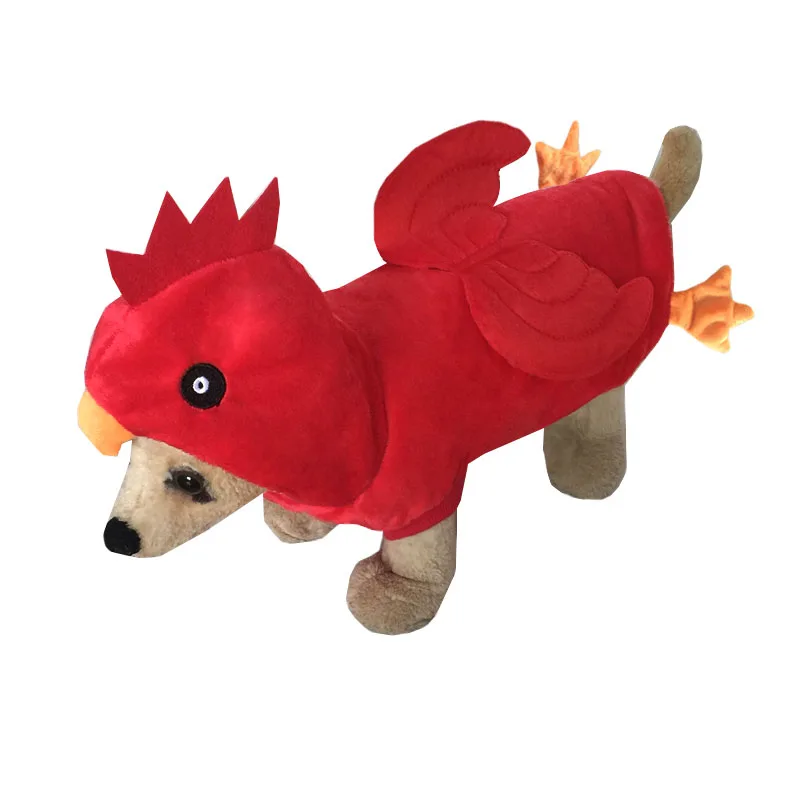 Красный Pet Одежда Косплэй курица Стиль собака пальто маленький щенок комбинезон пальто почтой Китая Товары для собак Одежда