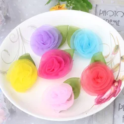 

New Hot Sale Handmade Chiffon Flower Hair Clip Kids Hair Accessories Children Hairpins Girls Rose Floral Baby Ornaments