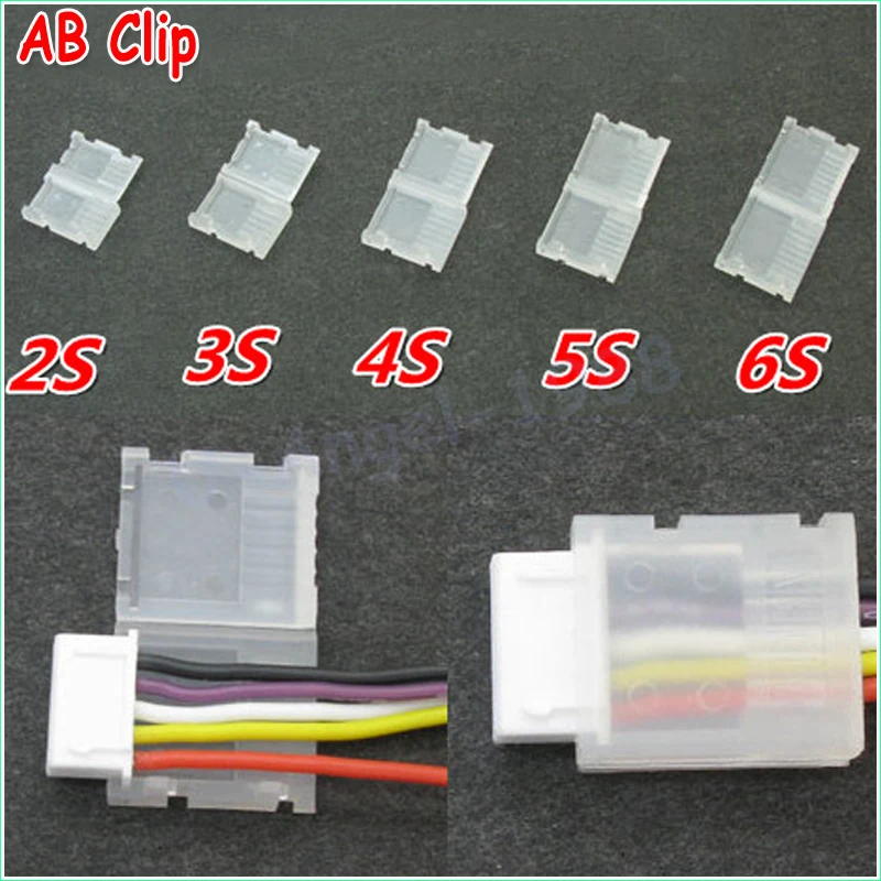 50pcs lot AB Clip 2S 3S 4S 5S 6S JST XH Balanced head protection Balance Plug