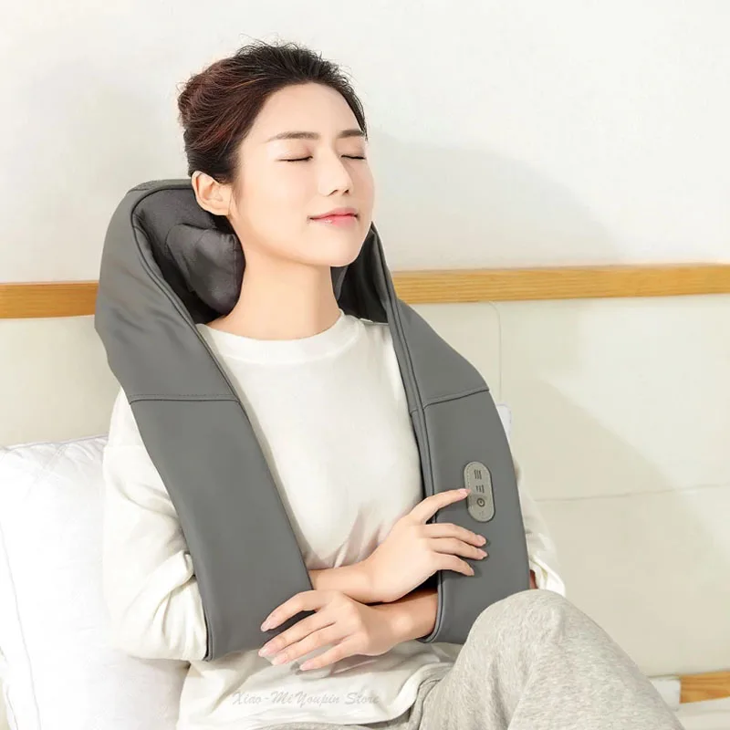 Xiaomi Mijia LF U Shape Electrical Shiatsu Back 3D Neck Shoulder Body Massager PTC Heated Kneading Car/Home Massagem