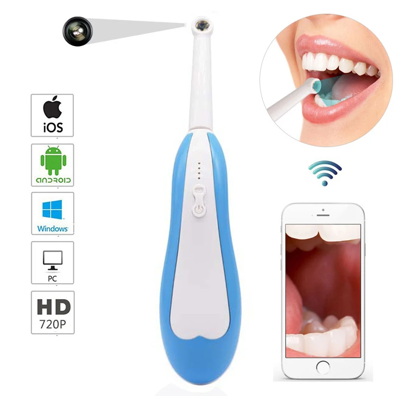 

Wireless WiFi Oral Dental Tool Camera USB Charging LED Light Monitoring Inspection Dentist Oral Tool Camera Video Dental Tool