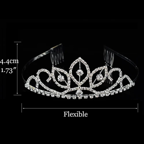Принцесса Хрустальная корона повязка на голову свадебные аксессуары для волос для женщин девочек на день рождения для волос Ювелирная тиара невесты головной убор Головной убор - Окраска металла: 4