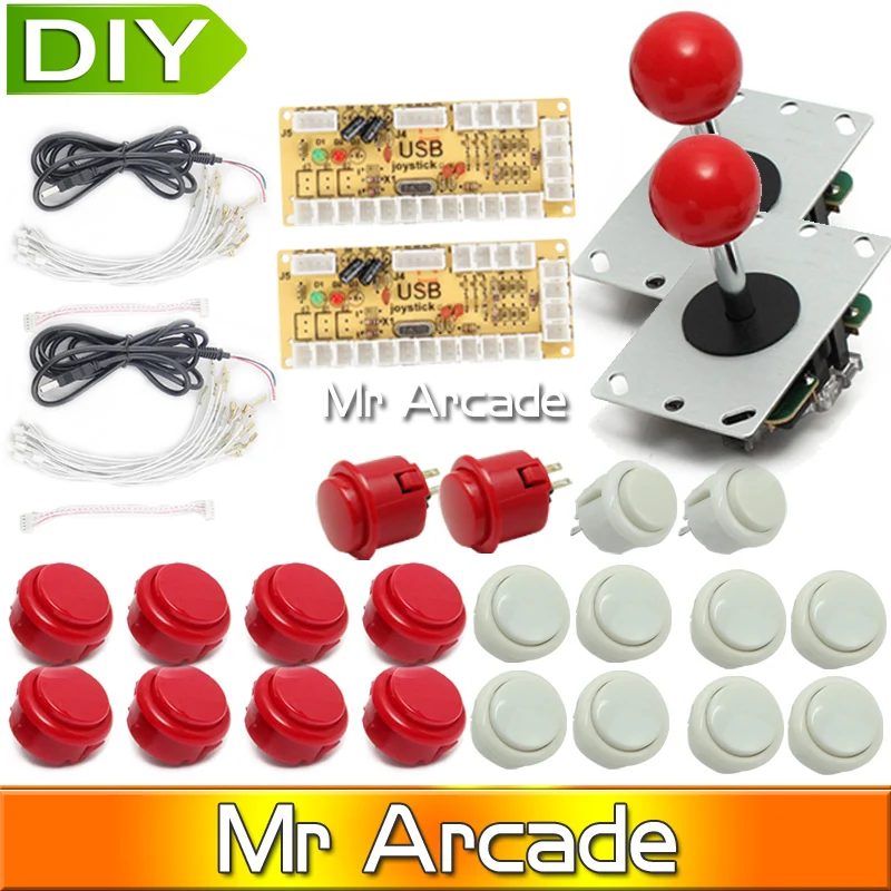 

Arcade Joystick DIY Kit Zero Delay Arcade DIY Kit USB Encoder To PC Arcade Sanwa Joystick + Sanwa Push Buttons For Arcade Mame