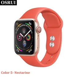 Силиконовый ремешок для apple watch correa ремешок для спортивных часов 42 мм 38 мм iwatch 44 мм 40 мм 4 3 2 браслет pulseira apple 4 аксессуары для часов