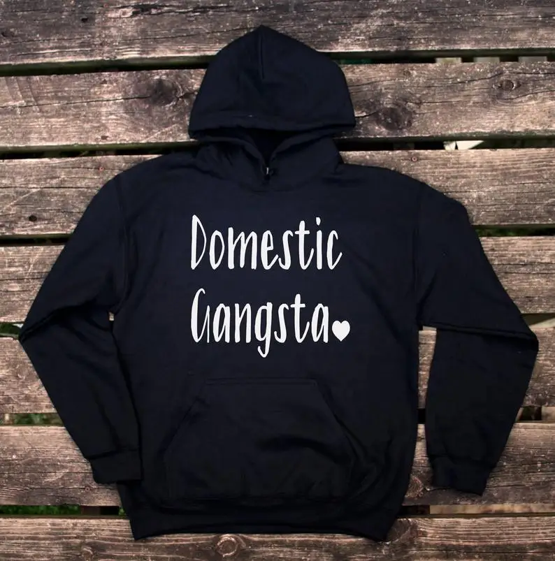 

Sugarbaby New Arrival Domestic Gangsta Hoodie Funny Mom Wife Stay At Home Mom Family Gift Sweatshirt Long Sleeved Hoody dropship