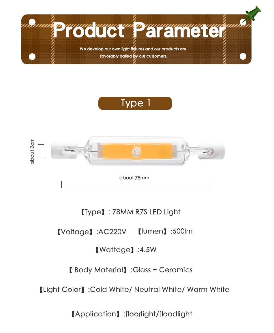 R7S светодиодный лампочка стеклянная трубка 78 мм 8 Вт 118 мм 13 Вт COB J78 J118 сменная галогеновой лампы 80 Вт Lamparda прожектор переменного тока 220 в 230 в 240 В